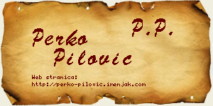 Perko Pilović vizit kartica